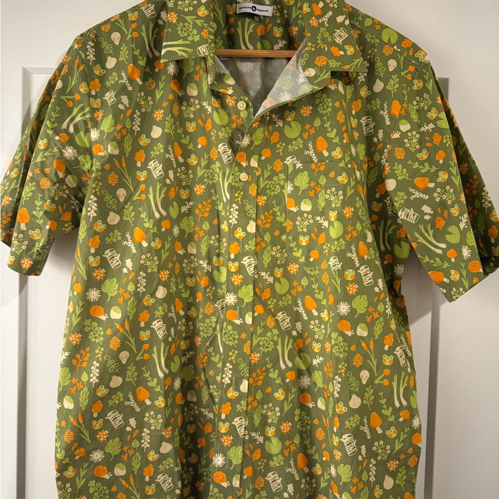 Carmico Printed Frog Button Up Shirt